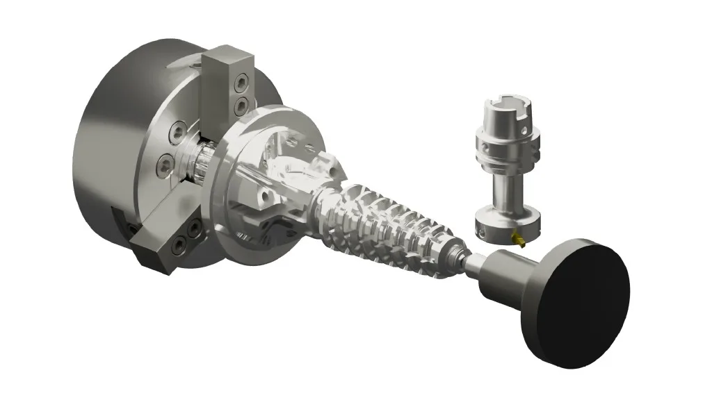 ตัวอย่างชุด spindle และเครื่องมือสำหรับเครื่อง Mill-Turn multi-tasking
