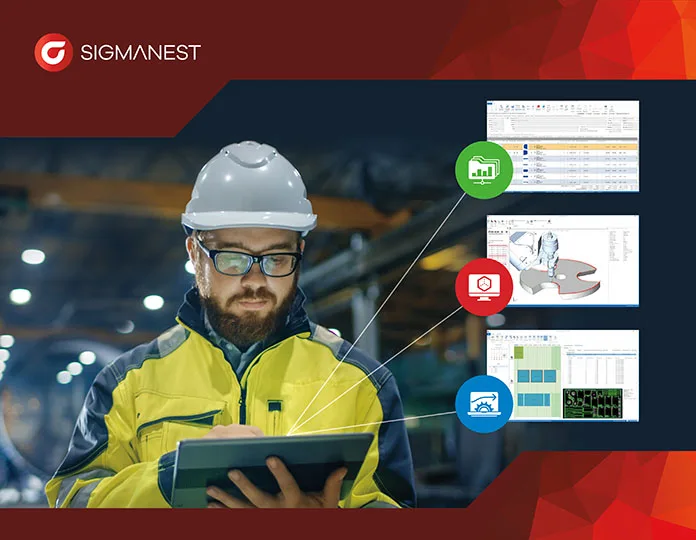 ภาพรวม workflow SigmaNEST ตั้งแต่จัดการงานถึงติดตามการผลิตหน้างาน